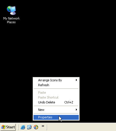 Display the Shortcut Menu